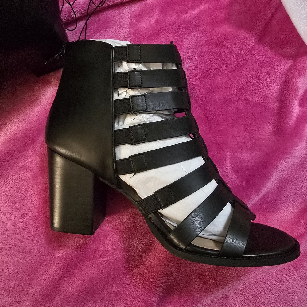 Torrid Black Strappy Heeled Boots